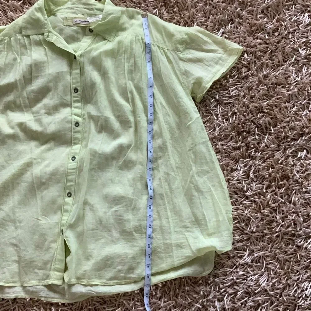 Free People Oversized Sheer Shirt Size M
